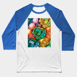 In the Garden. Psychedelic Colorful Abstract Art Baseball T-Shirt